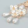 Picture of Floral Pearl Layered Earrings