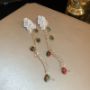 Picture of Crystal Flower Tassel Earrings