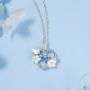 Picture of Elegant Butterfly Flower Heart Pendant Necklace