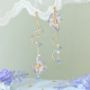 Picture of Asymmetric Drop Flower Earrings