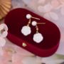 Picture of French Vintage Pearl Earrings with White Camellia