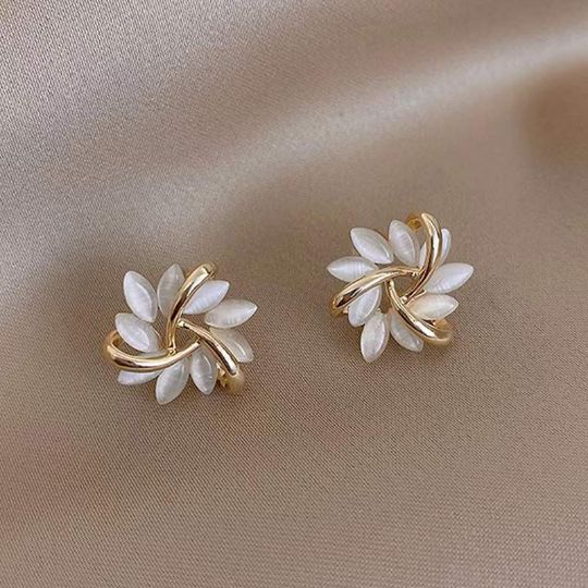 Picture of Opal Sun Flower Stud Earrings