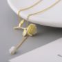Picture of Delicate Rose Gold Plated Tulip Flower Necklace