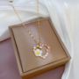 Picture of Romantic Gold Plated Crystal Necklace