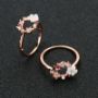 Picture of Rose Gold Butterfly Flower Rings