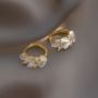 Picture of Opal Flower Hoop Earrings