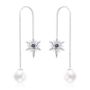 Picture of Pearl Zircon Star Earrings