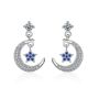 Picture of Shiny Star Moon Drop Earrings