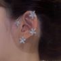 Picture of Shiny Crystal Flower Ear Clips
