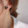 Picture of Tassel Flower Rhinestone Earrings