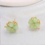 Picture of Four Leaf Clover Opal Rotating Stud Earrings
