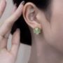 Picture of Four Leaf Clover Opal Rotating Stud Earrings