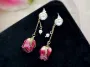 Picture of Pearl Rose Dangling Earrings