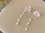 Picture of Real Hydrangea and Pearl Earrings
