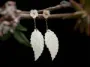 Picture of Real Mother of Pearl Flower and Leaf Earrings