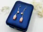 Picture of Handmade Real Bellflower Earrings with Natural Stone Beads