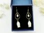 Picture of Handmade Real Bellflower and Pearl Earrings
