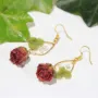Picture of Handmade Real Hydrangea and Rose Earrings with Freshwater Pearls