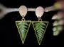 Picture of Handmade Real Fern Earrings with Wooden Posts