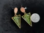 Picture of Handmade Real Fern Earrings with Wooden Posts