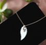 Picture of Personalized Real Mother of Pearl Leaf Necklace